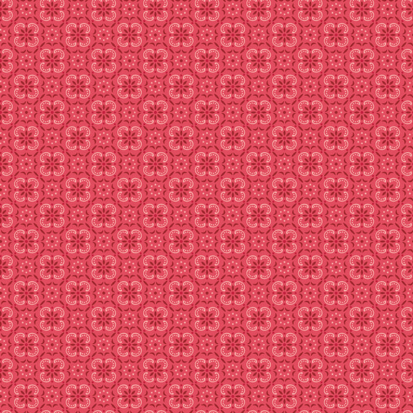 Farmer's Daughter Fabric by Lori Holt for Riley Blake - Tea Rose Pink Bandana Fabric