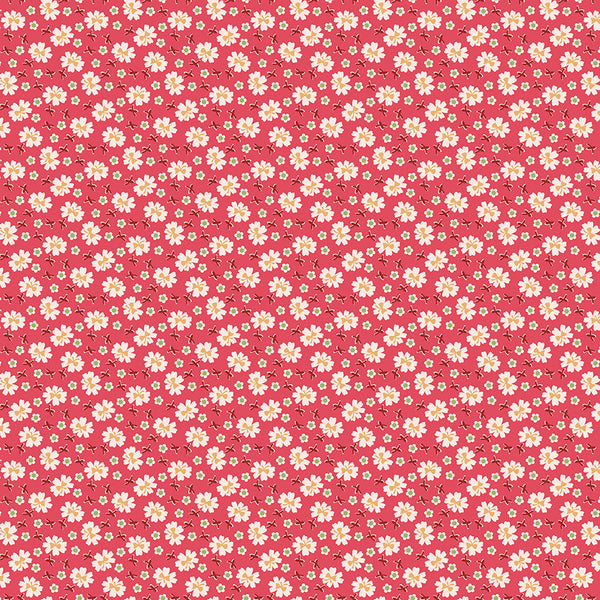 Farmer's Daughter Fabric by Lori Holt for Riley Blake - Tea Rose Small Floral Fabric