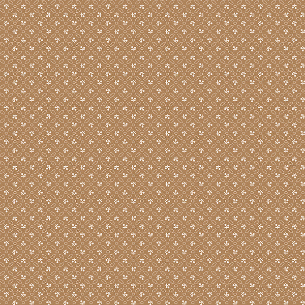 Farmer's Daughter Fabric by Lori Holt for Riley Blake - Brown Cherry Lattice Fabric