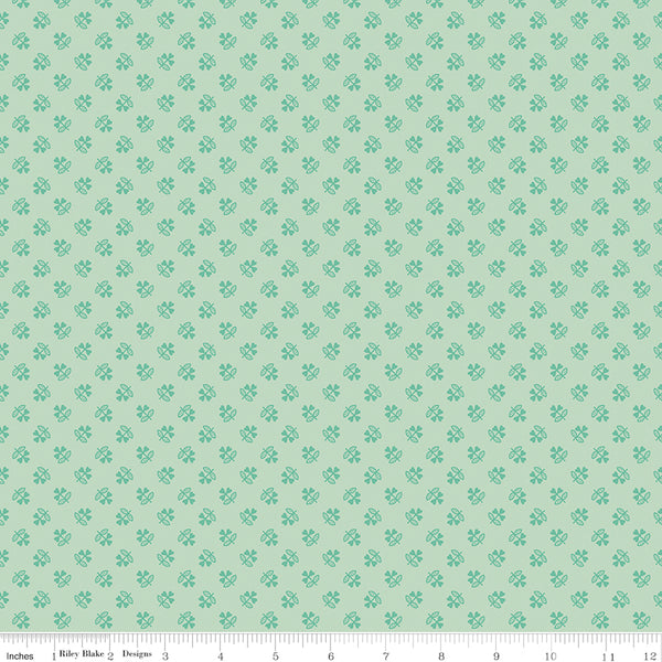 Lori Holt Farmer's Daughter Fabric Fat Quarter Bundle - 5pc Teal Green Color Bundle