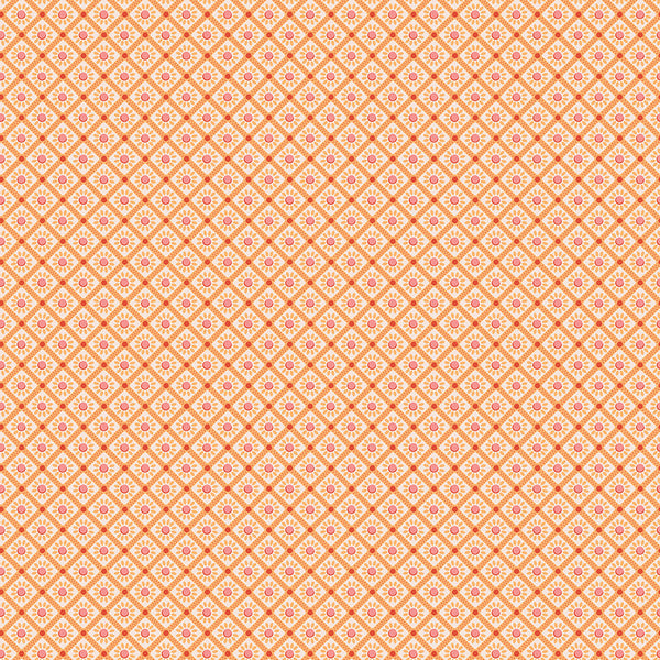 Farmer's Daughter Fabric by Lori Holt for Riley Blake - Yellow and Orange Small Floral Check Fabric