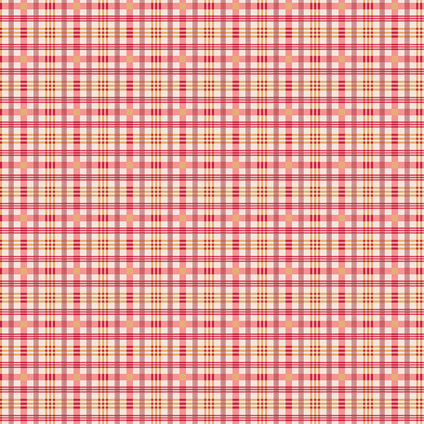 Farmer's Daughter Fabric by Lori Holt for Riley Blake - Pink Plaid Fabric