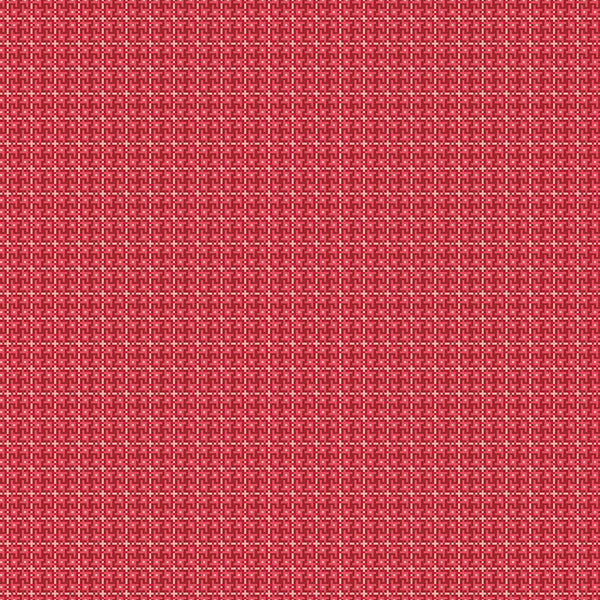 Farmer's Daughter Fabric by Lori Holt for Riley Blake - Red Small Geometric Grid Fabric