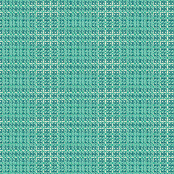 Farmer's Daughter Fabric by Lori Holt for Riley Blake - Teal Green Small Geometric Grid Fabric