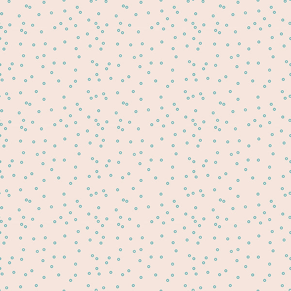 Farmer's Daughter Fabric by Lori Holt for Riley Blake - Beige and Teal Blue Small Circle Fabric