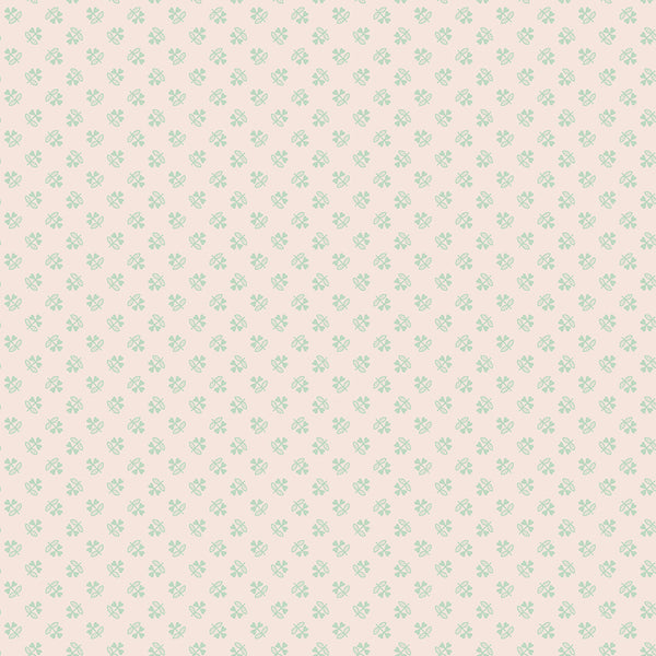 Farmer's Daughter Fabric by Lori Holt for Riley Blake - Beige and Sage Green Small Clover Fabric