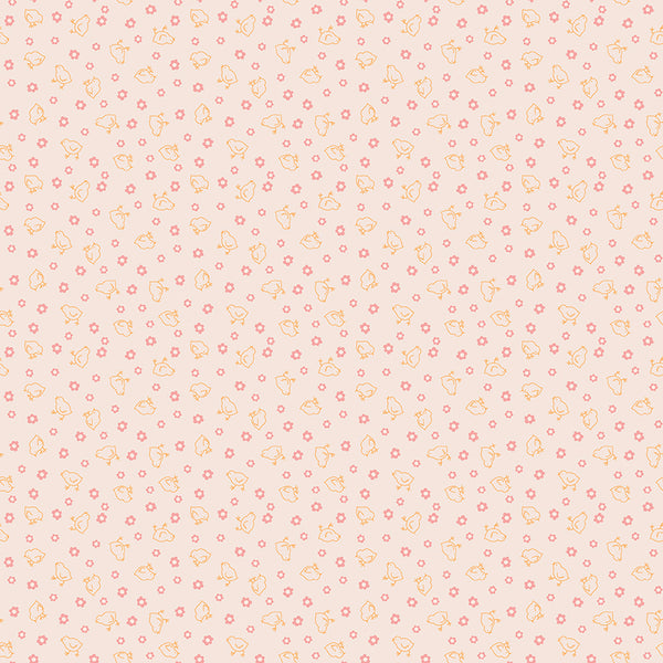 Farmer's Daughter Fabric by Lori Holt for Riley Blake - Beige Baby Chicks Fabric