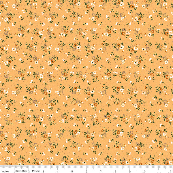 Baked With Love Fabric by Lori Holt for Riley Blake - Yellow Small Floral Fabric