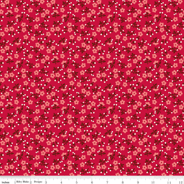 Lori Holt Baked With Love Fabric Fat Quarter Bundle - 5pc Red Color Bundle