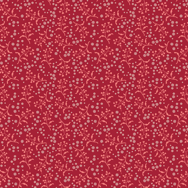 Baked With Love Fabric by Lori Holt for Riley Blake - Red and Pink Small Floral Fabric