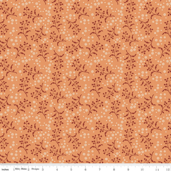 Baked With Love Fabric by Lori Holt for Riley Blake - Gold Small Floral Fabric