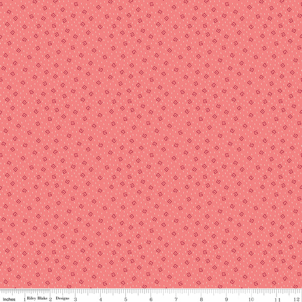 Baked With Love Fabric by Lori Holt for Riley Blake - Pink Small Geometric Fabric