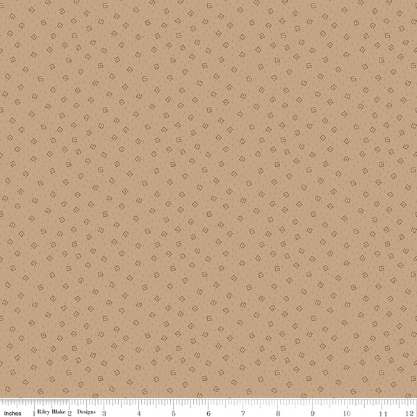 Baked With Love Fabric by Lori Holt for Riley Blake - Tea Dye Small Geometric Fabric