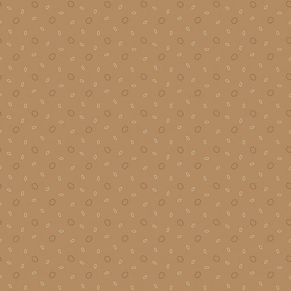 Baked With Love Fabric by Lori Holt for Riley Blake - Brown Small Geometric Fabric