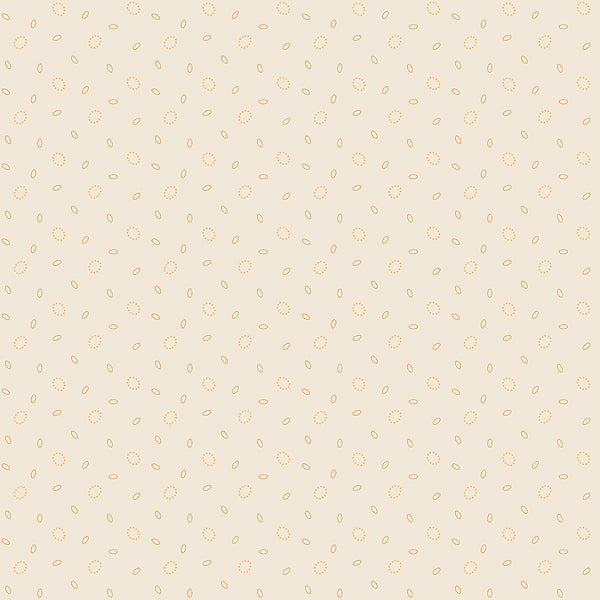 Baked With Love Fabric by Lori Holt for Riley Blake - Off-White and Yellow Small Geometric Fabric