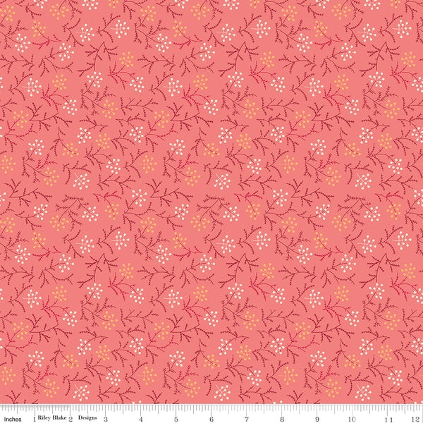 Baked With Love Fabric by Lori Holt for Riley Blake - Pink Floral Fabric