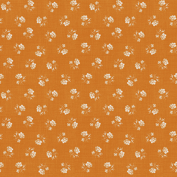 Baked With Love Fabric by Lori Holt for Riley Blake - Dark Gold Small Floral Fabric