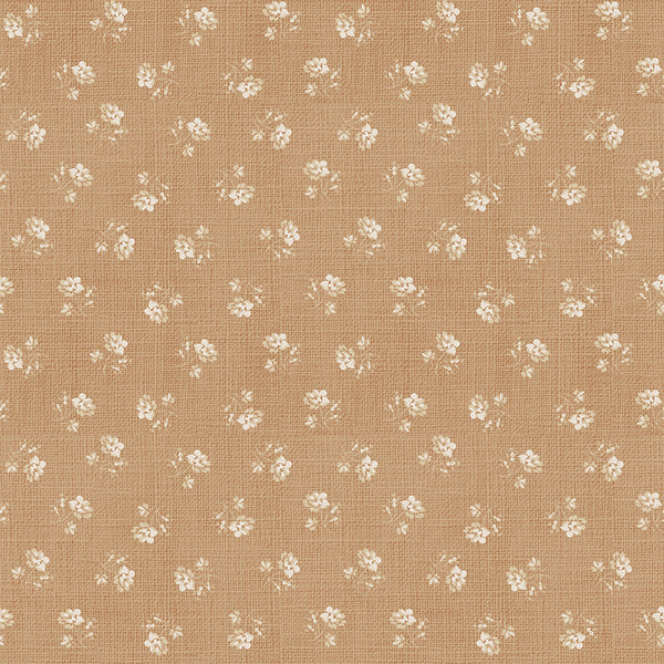 Baked With Love Fabric by Lori Holt for Riley Blake - Tan Small Floral Fabric