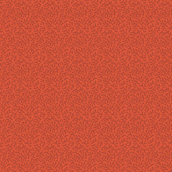Baked With Love Fabric by Lori Holt for Riley Blake - Orange Small Floral Fabric