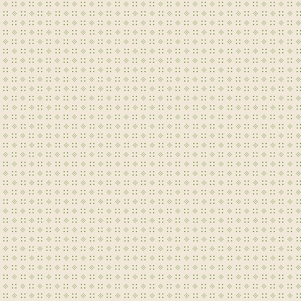 Baked With Love Fabric by Lori Holt for Riley Blake - Off-White and Green Small Geometric Fabric