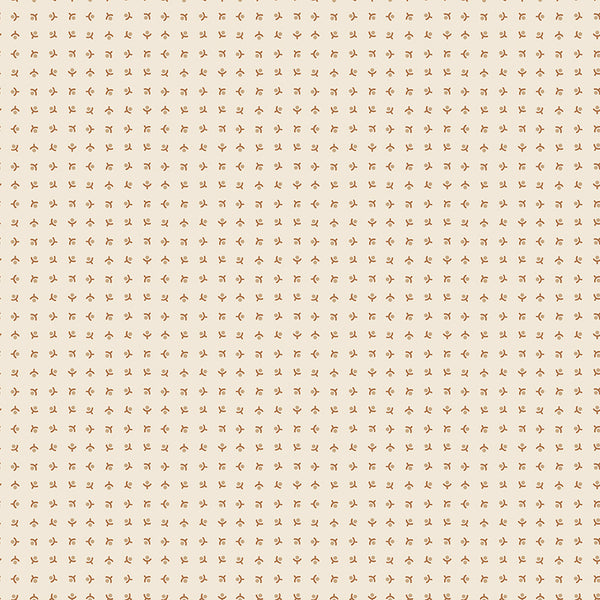 Baked With Love Fabric by Lori Holt for Riley Blake - Off-White and Tan Small Floral Fabric