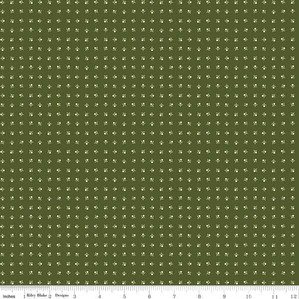 Lori Holt Baked With Love Fabric Fat Quarter Bundle - 5pc Green Color Bundle