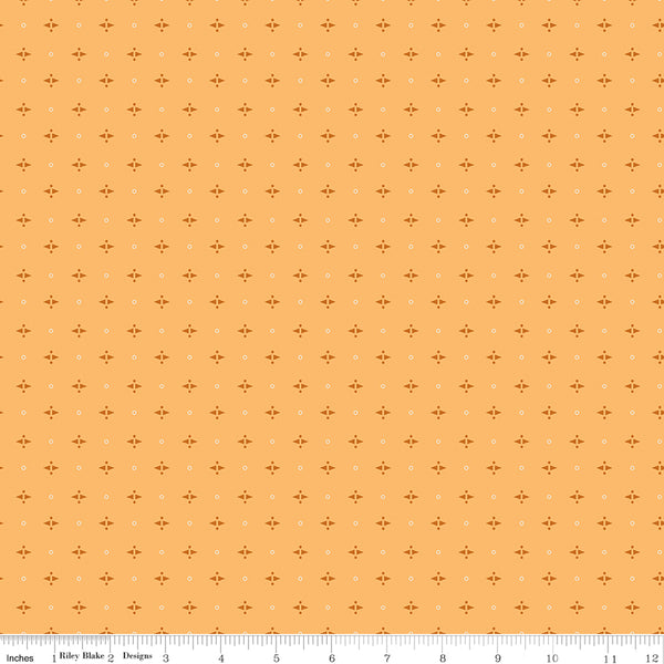 Baked With Love Fabric by Lori Holt for Riley Blake - Yellow Small Geometric Fabric