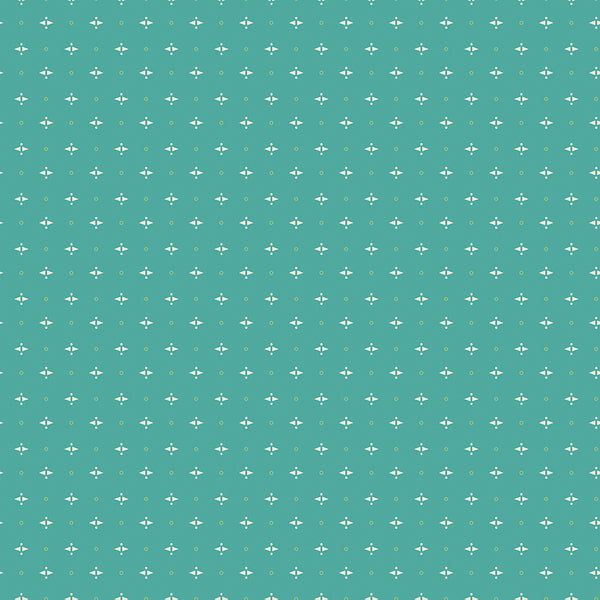 Baked With Love Fabric by Lori Holt for Riley Blake - Blue Small Geometric Fabric