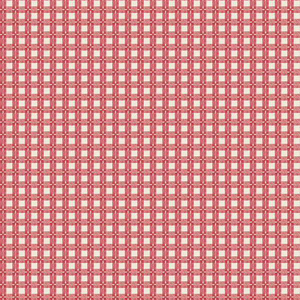 Baked With Love Fabric by Lori Holt for Riley Blake - Red Small Check Fabric