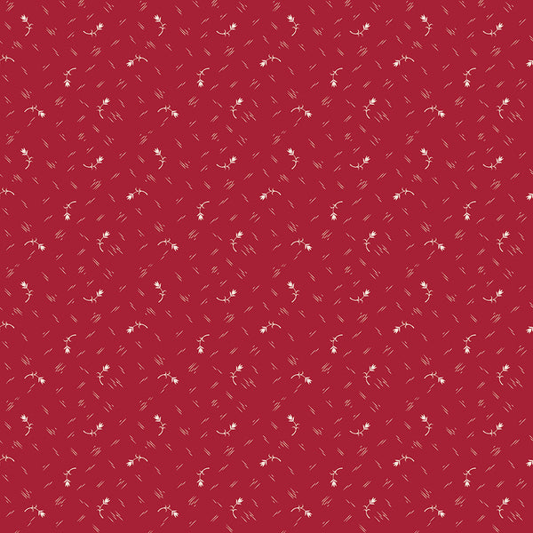 Baked With Love Fabric by Lori Holt for Riley Blake - Red and White Small Floral Fabric