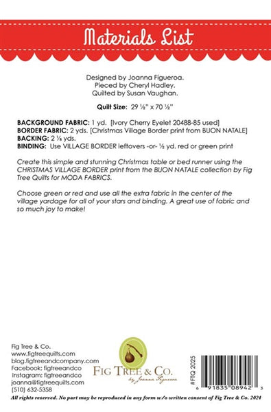 Christmas Village Runner Pattern by Fig Tree Quilts