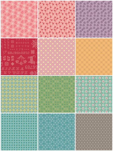 Lori Holt Piece & Plenty Fabric Fat Quarter Bundle - 12pc Bundle