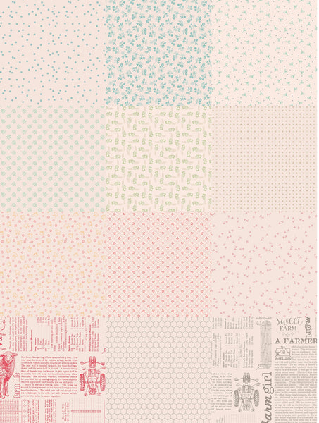 Lori Holt Farmer's Daughter Fabric Low Volume Fat Quarter Bundle - 12pc