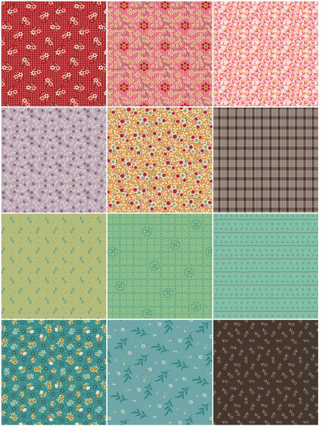 Lori Holt Gentler Times Fabric Fat Quarter Bundle - 12pc Bundle