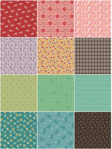 Lori Holt Gentler Times Fabric Fat Quarter Bundle - 12pc Bundle