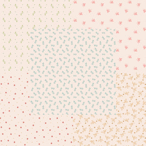 Lori Holt Gentler Times Fabric Fat Quarter Bundle - 5pc Beige/Low Volume Color Bundle