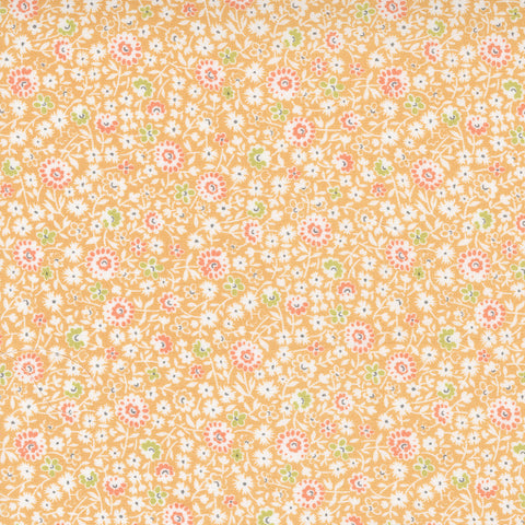 Cinnamon & Cream Fabric by Fig Tree Quilts for Moda - Butterscotch Small Floral Fabric