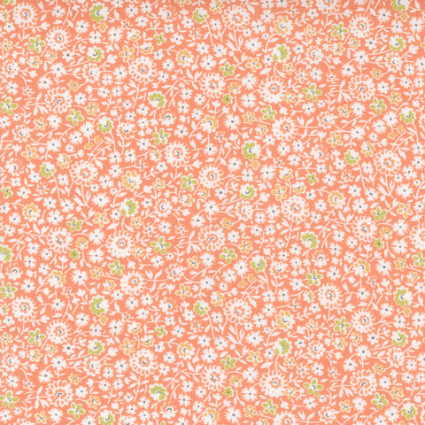 Cinnamon & Cream Fabric by Fig Tree Quilts for Moda - Coral Small Floral Fabric