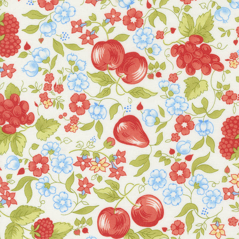 Fruit Cocktail Fabric by Fig Tree Quilts for Moda - Cream Fruit Fabric