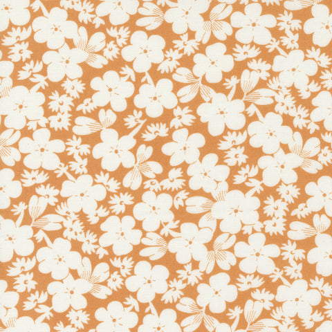 Fruit Cocktail Fabric by Fig Tree Quilts for Moda - Orange and Cream Floral Fabric