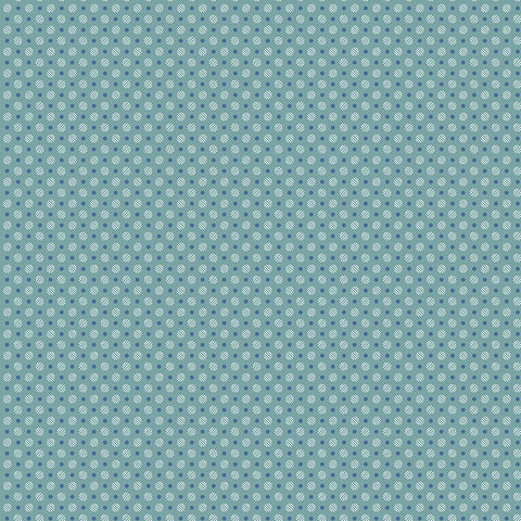 Calico Fabric by Lori Holt for Riley Blake - Blue Polka Dot Fabric