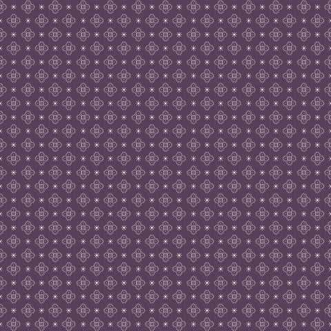 Calico Fabric by Lori Holt for Riley Blake - Purple Starshine Medallion Fabric