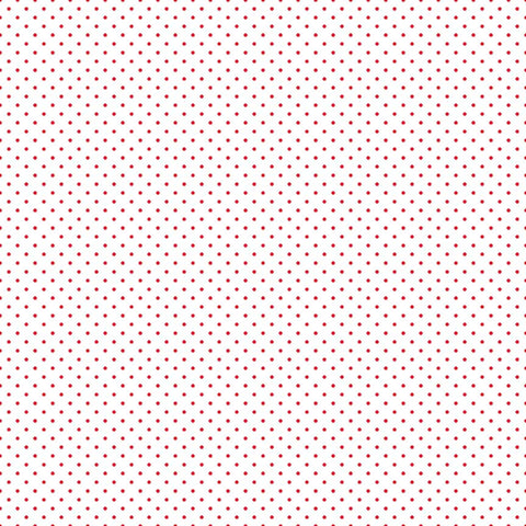 red on white swiss dot polka dot quilt fabric