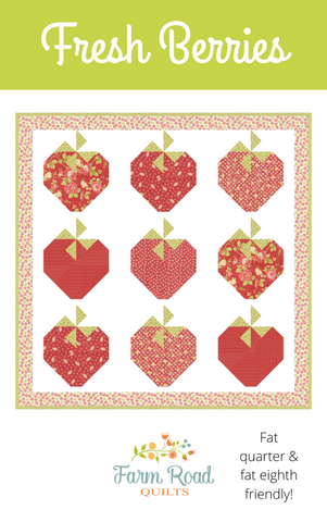 fresh berries strawberry quilt pattern by farm road quilts