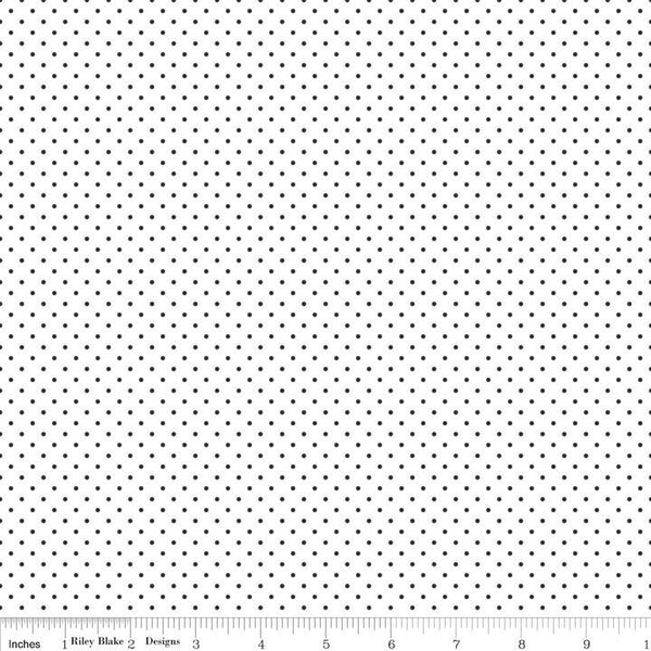 riley blake swiss dot black on white cotton fabric by the yard