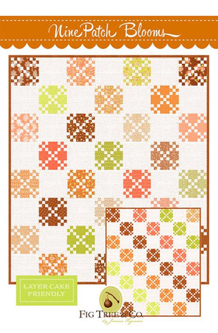 Nine Patch Blooms Quilt Pattern by Fig Tree Quilts